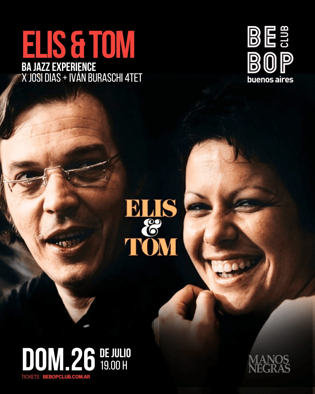 Elis & Tom | BA Jazz Experience x Josi Dias + Iván Buraschi | 26/07/2026